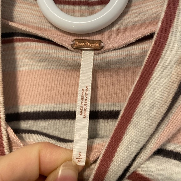 Free People Steph Tee in Heater Pastel Combo Size Small S Oversized Lagenlook - Picture 3 of 7